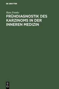 Frühdiagnostik des Karzinoms in der inneren Medizin_cover