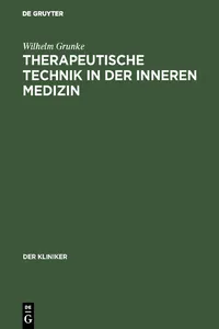 Therapeutische Technik in der inneren Medizin_cover