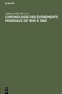 Chronologie des événements mondiaux de 1945 à 1965_cover