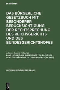 Einleitung. Allgemeiner Teil. Recht der Schuldverhältnisse [§§ 1–432]_cover