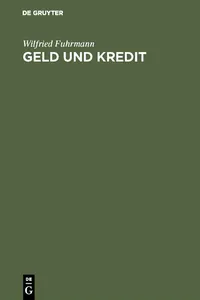 Geld und Kredit_cover