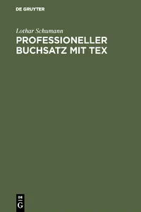 Professioneller Buchsatz mit TEX_cover