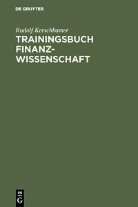 Trainingsbuch Finanzwissenschaft_cover