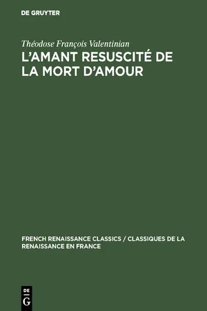 L'amant resuscité de la mort d'amour