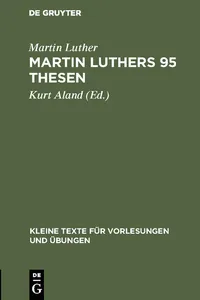 Martin Luthers 95 Thesen_cover