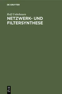 Netzwerk- und Filtersynthese_cover