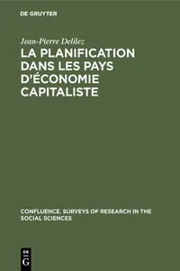 La planification dans les pays d'économie capitaliste_cover