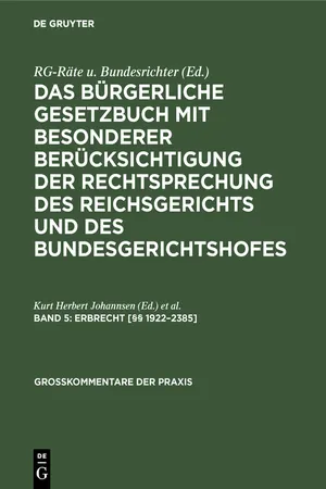 Erbrecht [§§ 1922–2385]