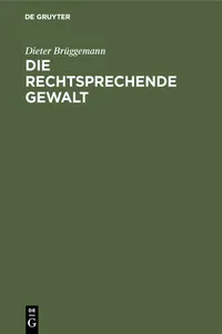 Die rechtsprechende Gewalt_cover