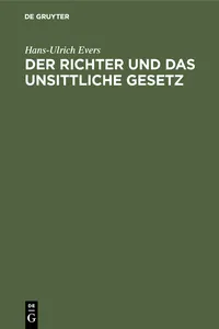 Der Richter und das unsittliche Gesetz_cover