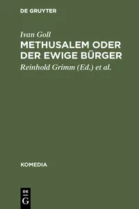 Methusalem oder Der ewige Bürger_cover