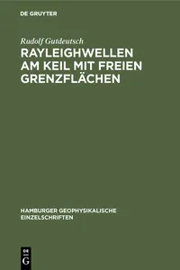 Rayleighwellen am Keil mit freien Grenzflächen_cover