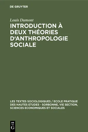 Introduction à deux théories d'anthropologie sociale