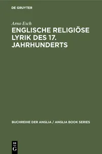 Englische religiöse Lyrik des 17. Jahrhunderts_cover