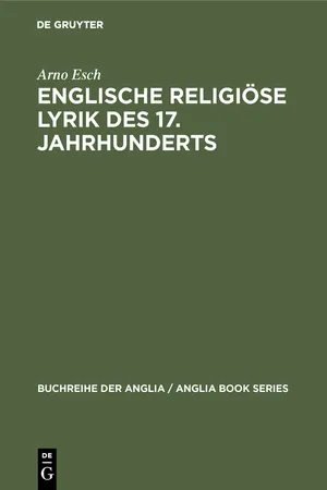 Englische religiöse Lyrik des 17. Jahrhunderts