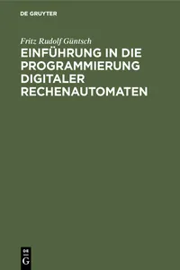 Einführung in die Programmierung digitaler Rechenautomaten_cover