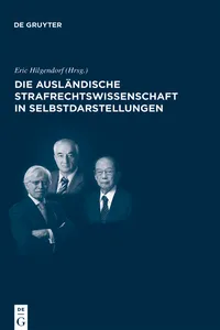 Die ausländische Strafrechtswissenschaft in Selbstdarstellungen_cover