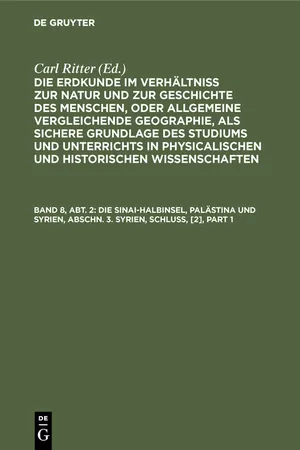 Die Sinai-Halbinsel, Palästina und Syrien, Abschn. 3. Syrien, Schluß, [2]