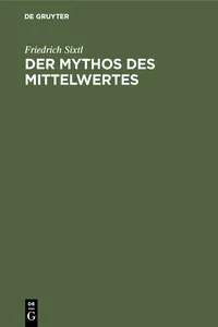 Der Mythos des Mittelwertes_cover