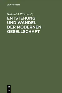 Entstehung und Wandel der modernen Gesellschaft_cover