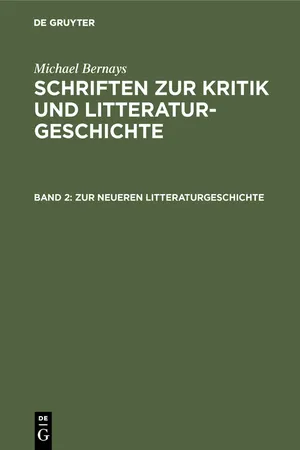 Zur neueren Litteraturgeschichte