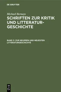 Zur neueren und neuesten Litteraturgeschichte_cover