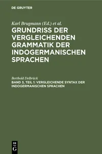 Vergleichende Syntax der indogermanischen Sprachen_cover