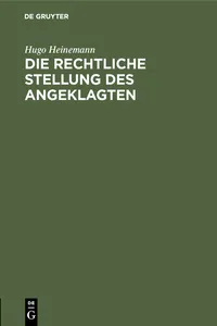 Die rechtliche Stellung des Angeklagten_cover