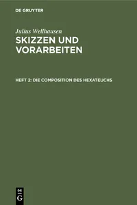 Die Composition des Hexateuchs_cover