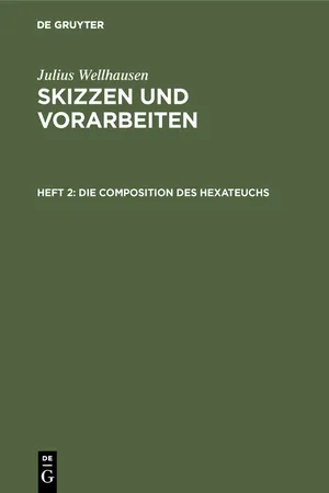 Die Composition des Hexateuchs