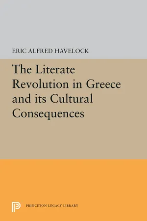 The Literate Revolution in Greece and its Cultural Consequences