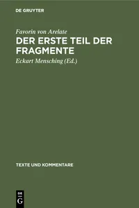 Der erste Teil der Fragmente_cover