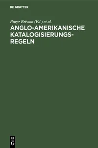 Anglo-Amerikanische Katalogisierungsregeln_cover