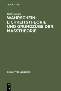 Wahrscheinlichkeitstheorie und Grundzüge der Maßtheorie_cover