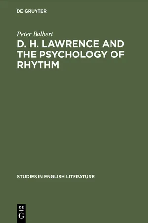 D. H. Lawrence and the Psychology of Rhythm