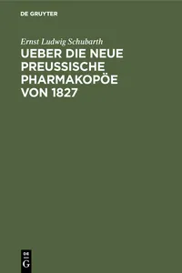 Ueber die neue preussische Pharmakopöe von 1827_cover