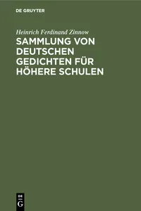 Sammlung von deutschen Gedichten für höhere Schulen_cover