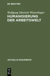 Humanisierung der Arbeitswelt_cover