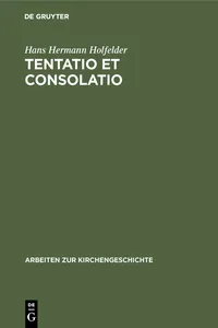 Tentatio et consolatio_cover