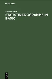 Statistik-Programme in BASIC_cover