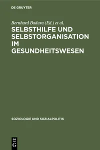 Selbsthilfe und Selbstorganisation im Gesundheitswesen_cover