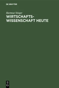 Wirtschaftswissenschaft heute_cover