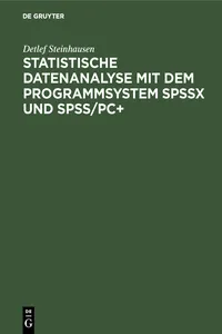 Statistische Datenanalyse mit dem Programmsystem SPSSx und SPSS/PC+_cover