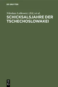 Schicksalsjahre der Tschechoslowakei_cover