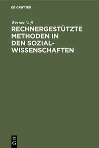 Rechnergestützte Methoden in den Sozialwissenschaften_cover