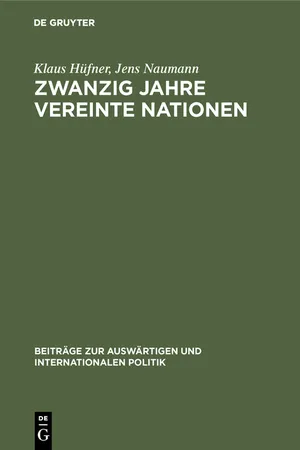 Zwanzig Jahre Vereinte Nationen