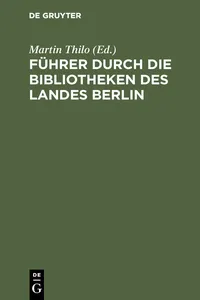 Führer durch die Bibliotheken des Landes Berlin_cover