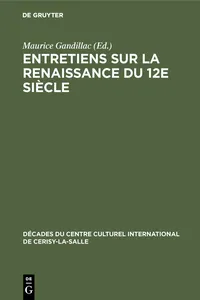 Entretiens sur la Renaissance du 12e siècle_cover