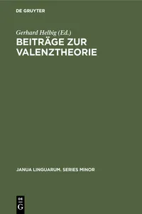 Beiträge zur Valenztheorie_cover