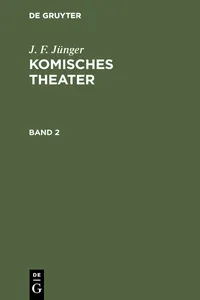 J. F. Jünger: Komisches Theater. Band 2_cover